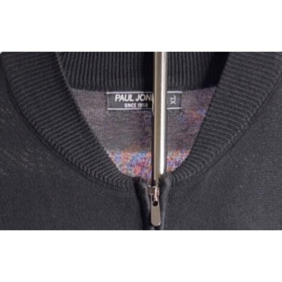 Paul Jones Men's Black Reverse Zip Cardigan Sweater Size XL - Picture 10 of 10